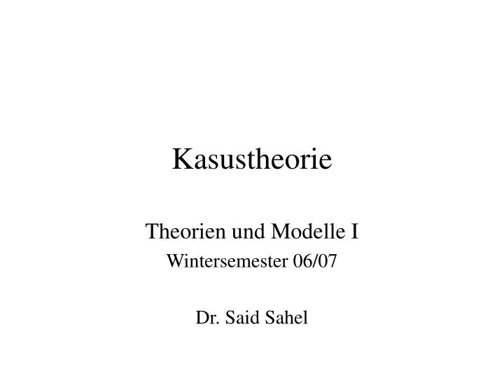 kasustheorie