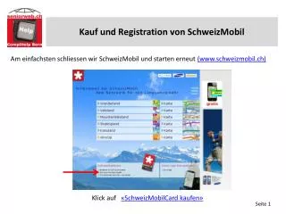 Vorgeschlagene Routen drucken (4 Kauf und Registration von SchweizMobil
