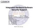 Integrated Hardware/Software Security Support - slide 1