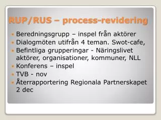 rup rus process revidering