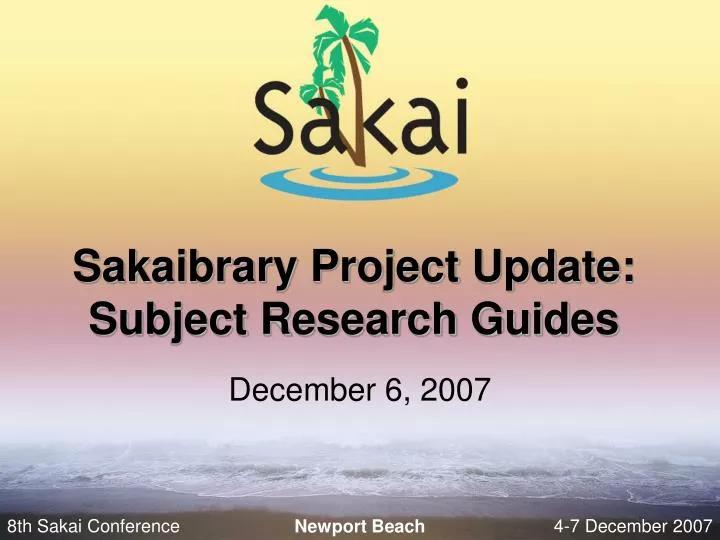 sakaibrary project update subject research guides