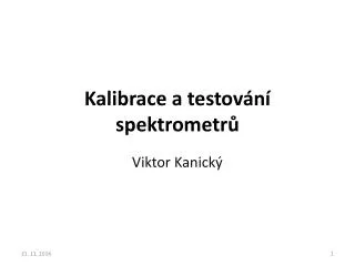 kalibrace a testov n spektrometr