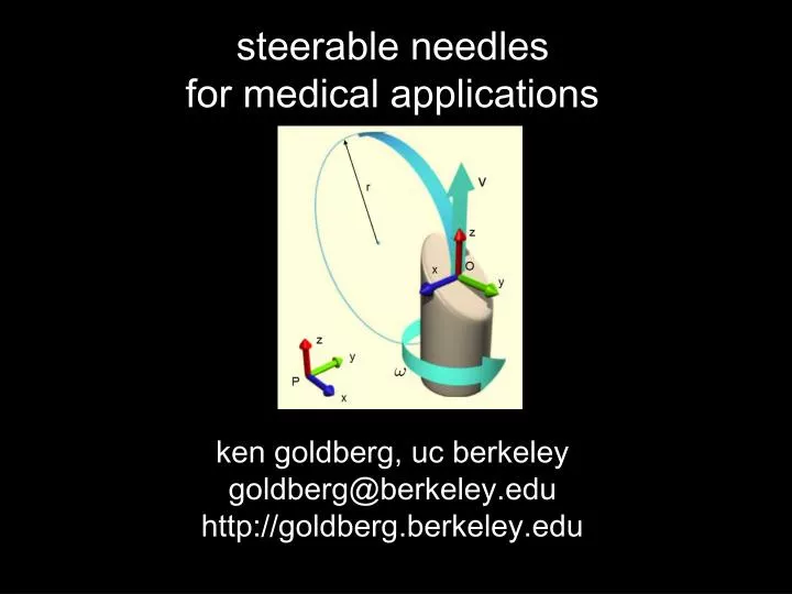 steerable needles for medical applications