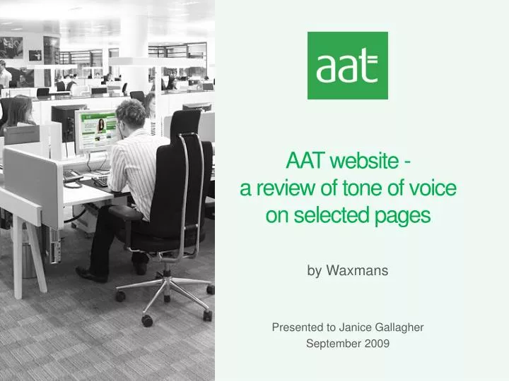 aat website a review of tone of voice on selected pages by waxmans