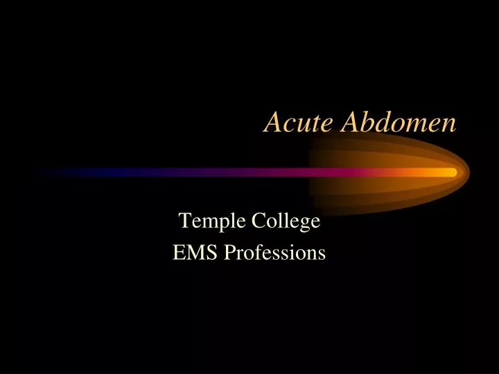 acute abdomen