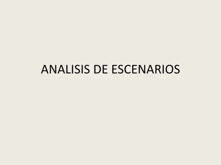 analisis de escenarios