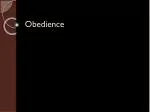 Obedience - slide 1