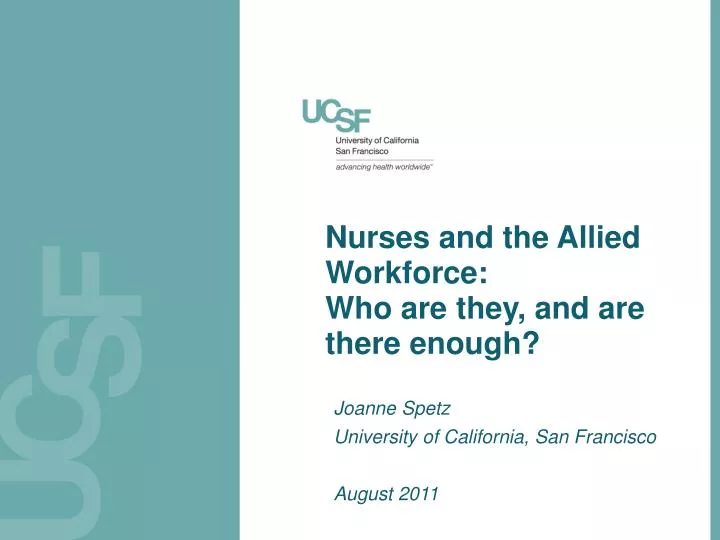 nurses and the allied workforce who are they and are there enough