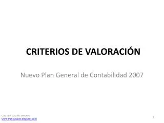 criterios de valoraci n