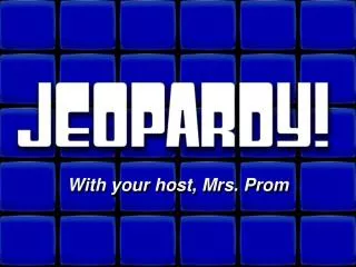 Welcome to Jeopardy!