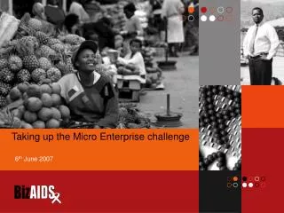 Taking up the Micro Enterprise challenge