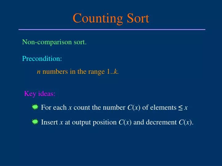 counting sort