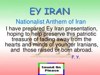 Nationalist Anthem of Iran