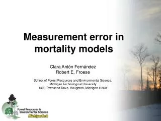 Measurement error in mortality models