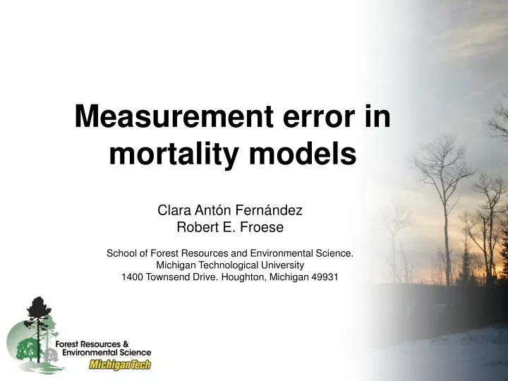 measurement error in mortality models