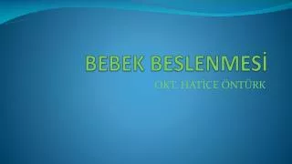 bebek beslenmes