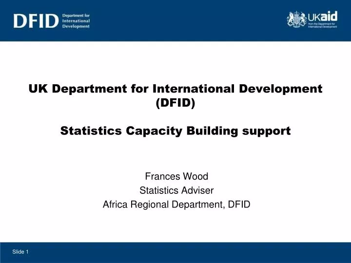 uk department for international development dfid statistics capacity building support
