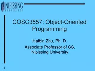COSC3557: Object-Oriented Programming
