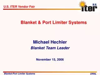 Blanket &amp; Port Limiter Systems