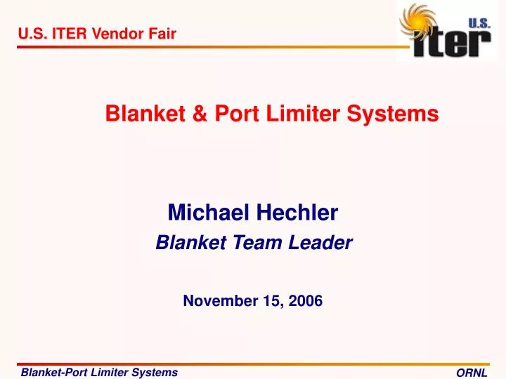 blanket port limiter systems