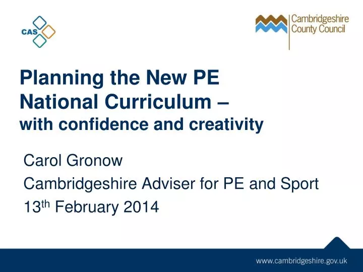 planning the new pe national curriculum with confidence and creativity