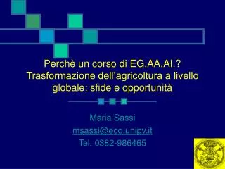 perch un corso di eg aa ai trasformazione dell agricoltura a livello globale sfide e opportunit