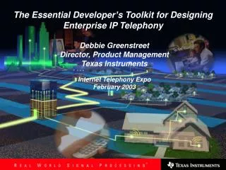 The Essential Developer’s Toolkit for Designing Enterprise IP Telephony