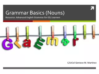 Grammar Basics (Nouns)