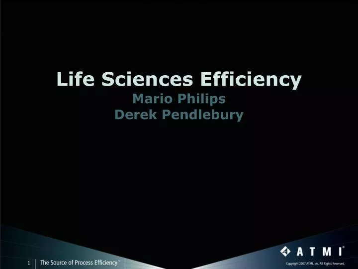life sciences efficiency