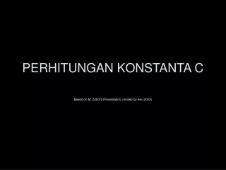 perhitungan konstanta c
