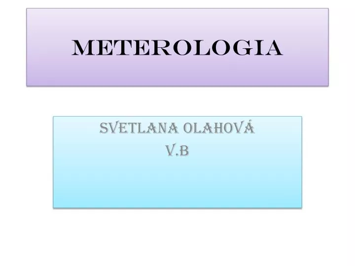 meterologia