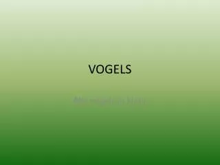 vogels