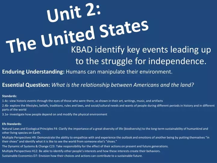 unit 2 the united states
