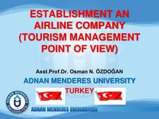 ESTABLISHMENT AN AIRLINE COMPANY (TOURISM MANAGEMENT POINT OF VIEW)
