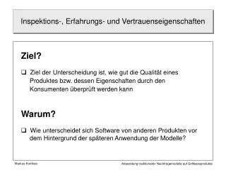 Inspektions-, Erfahrungs- und Vertrauenseigenschaften