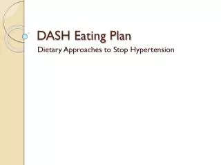 DASH Eating Plan