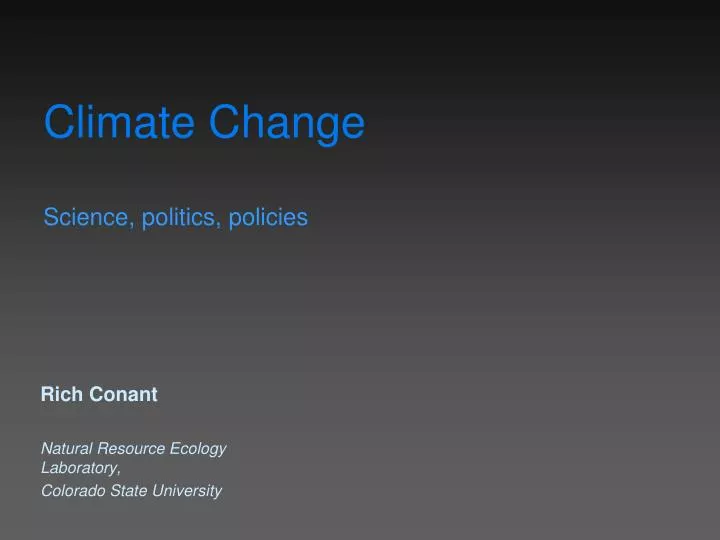 climate change science politics policies