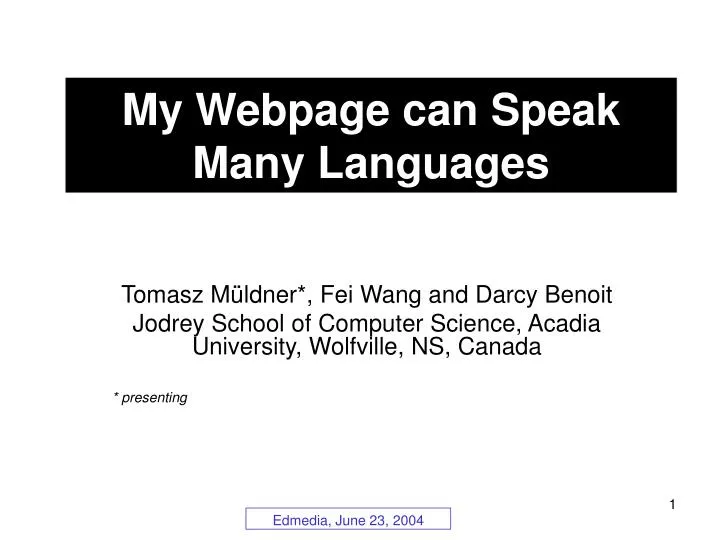 my webpage can speak many languages