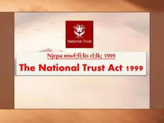 Njrpa mwf;fl;lis rl;lk; 1999 The National Trust Act 1999