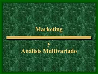 marketing y an lisis multivariado