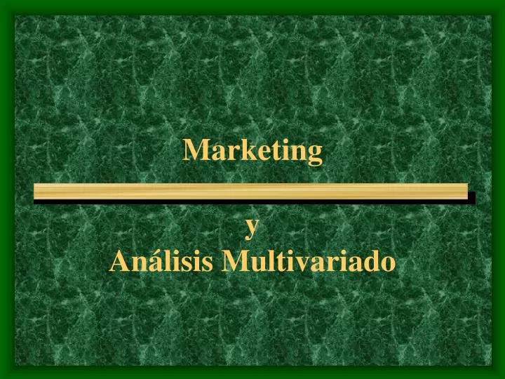 marketing y an lisis multivariado