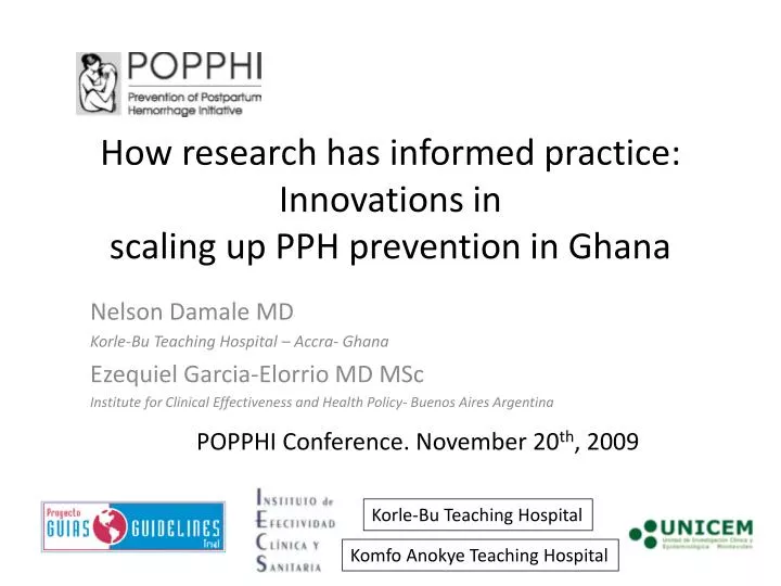 how research has informed practice innovations in scaling up pph prevention in ghana