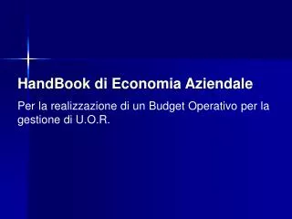 HandBook di Economia Aziendale