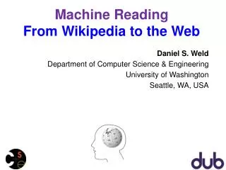 Machine Reading From Wikipedia to the Web