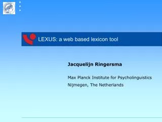 LEXUS: a web based lexicon tool