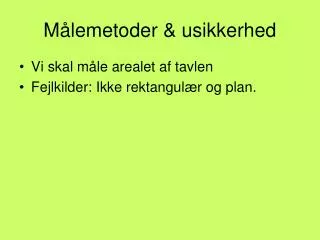 m lemetoder usikkerhed