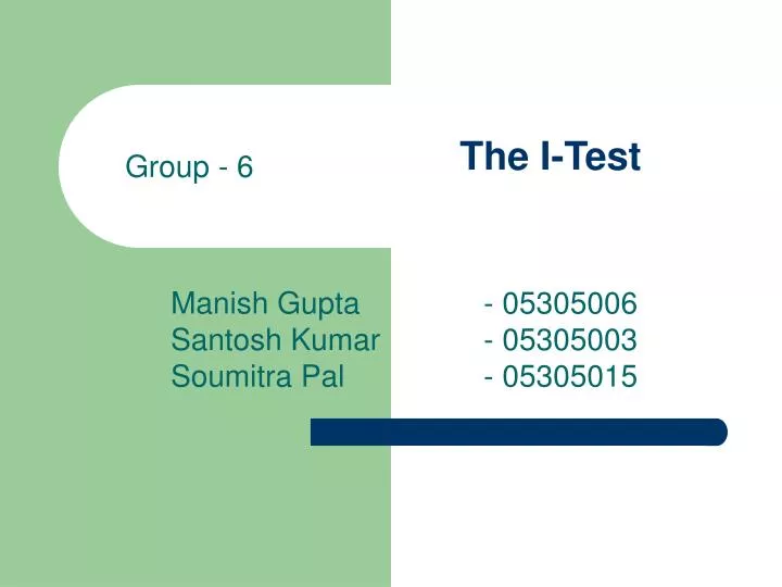 the i test
