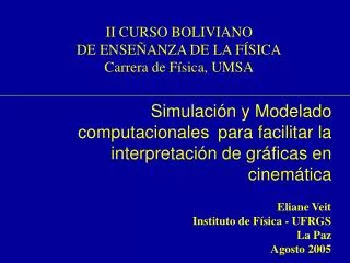 simulaci n y modelado computacionales para facilitar la interpretaci n de gr ficas en cinem tica