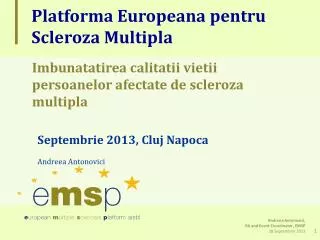 Platforma Europeana pentru Scleroza Multipla