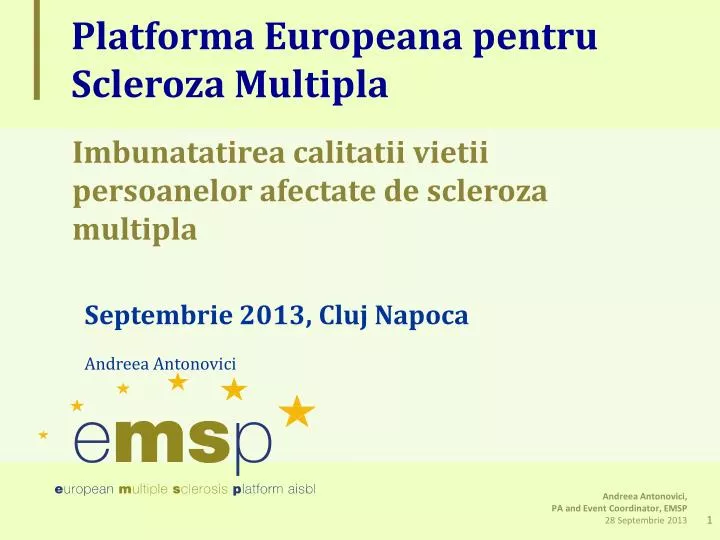 platforma europeana pentru scleroza multipla